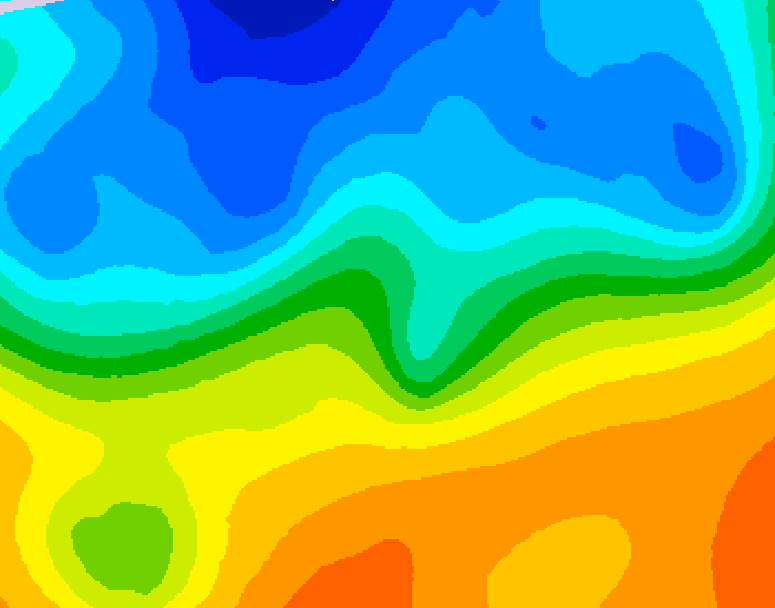 GDPS 500 millibar geopotential height 150 hour forecast chart for Canada based on 2026/10/16 0000Z data