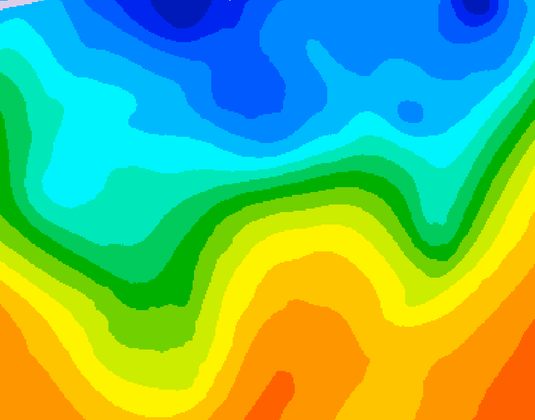 GDPS 500 millibar geopotential height 186 hour forecast chart for Canada based on 2026/10/16 0000Z data