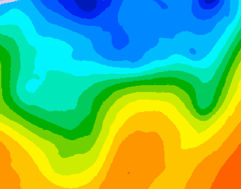 GDPS 500 millibar geopotential height 192 hour forecast chart for Canada based on 2026/10/16 0000Z data