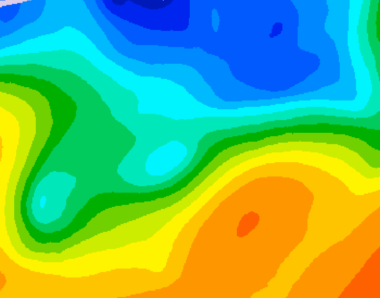GDPS 500 millibar geopotential height 222 hour forecast chart for Canada based on 2026/10/16 0000Z data