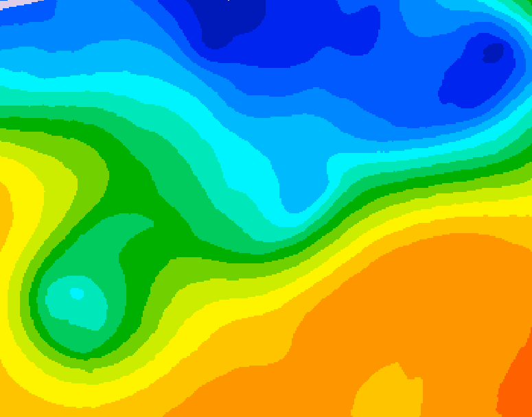 GDPS 500 millibar geopotential height 240 hour forecast chart for Canada based on 2026/10/16 0000Z data