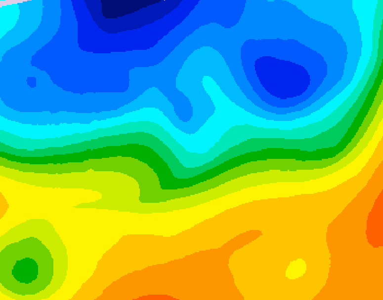 GDPS 500 millibar geopotential height 120 hour forecast chart for Canada based on 2026/10/16 1200Z data