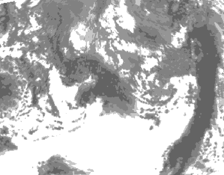 GDPS total cloud 054 hour forecast chart for Canada based on 2026/10/16 0000Z data