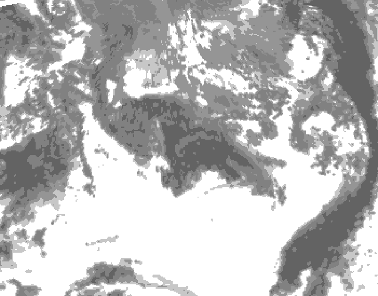 GDPS total cloud 066 hour forecast chart for Canada based on 2026/10/16 0000Z data