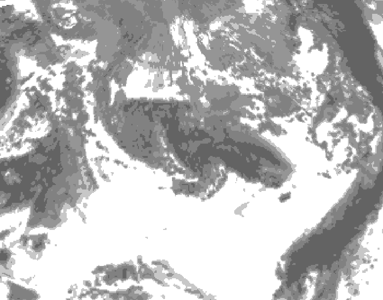 GDPS total cloud 072 hour forecast chart for Canada based on 2026/10/16 0000Z data