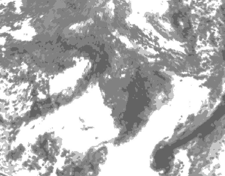 GDPS total cloud 150 hour forecast chart for Canada based on 2026/10/16 0000Z data
