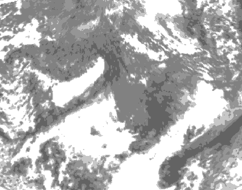GDPS total cloud 156 hour forecast chart for Canada based on 2026/10/16 0000Z data