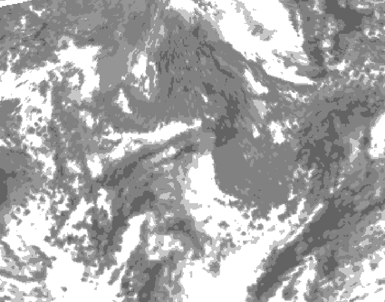 GDPS total cloud 180 hour forecast chart for Canada based on 2026/10/16 0000Z data