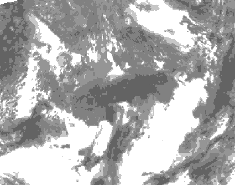 GDPS total cloud 210 hour forecast chart for Canada based on 2026/10/16 0000Z data