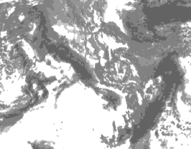GDPS total cloud 024 hour forecast chart for Canada based on 2026/10/16 1200Z data