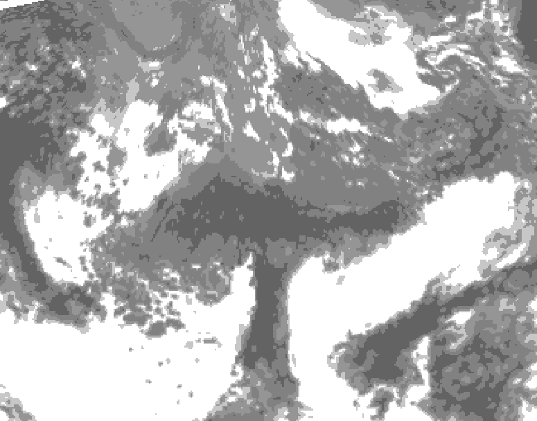GDPS total cloud 204 hour forecast chart for Canada based on 2026/10/16 1200Z data