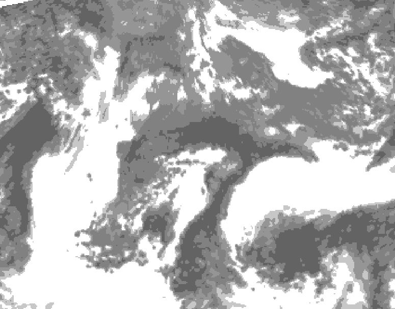 GDPS total cloud 228 hour forecast chart for Canada based on 2026/10/16 1200Z data