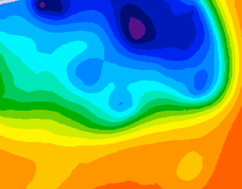GDPS 500 millibar geopotential height 042 hour forecast chart for Canada based on 2026/10/17 0000Z data