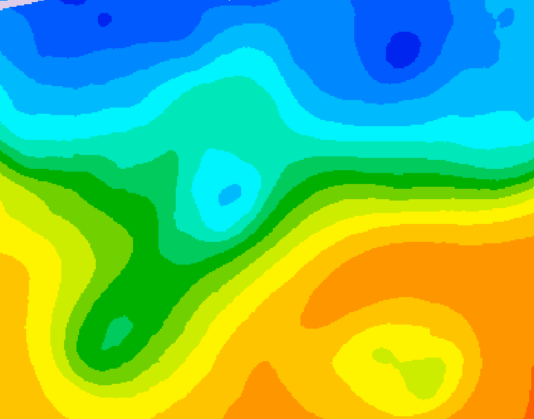 GDPS 500 millibar geopotential height 222 hour forecast chart for Canada based on 2026/10/17 0000Z data