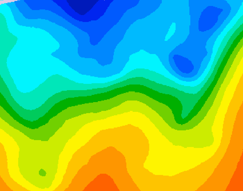 GDPS 500 millibar geopotential height 132 hour forecast chart for Canada based on 2026/10/17 1200Z data