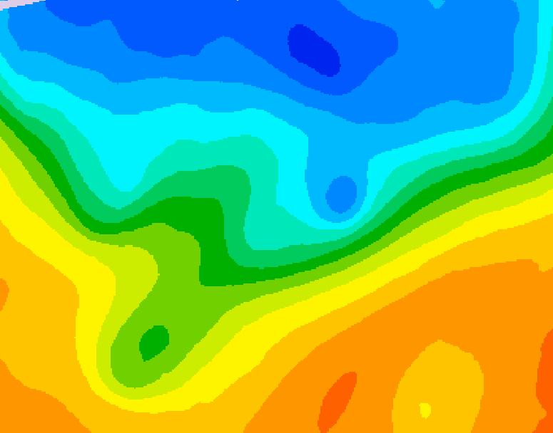 GDPS 500 millibar geopotential height 222 hour forecast chart for Canada based on 2026/10/17 1200Z data
