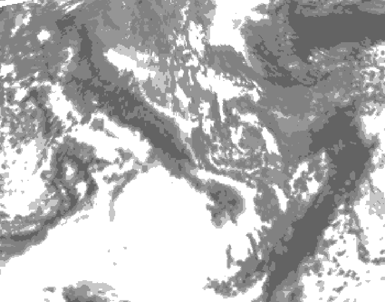 GDPS total cloud 012 hour forecast chart for Canada based on 2026/10/17 0000Z data