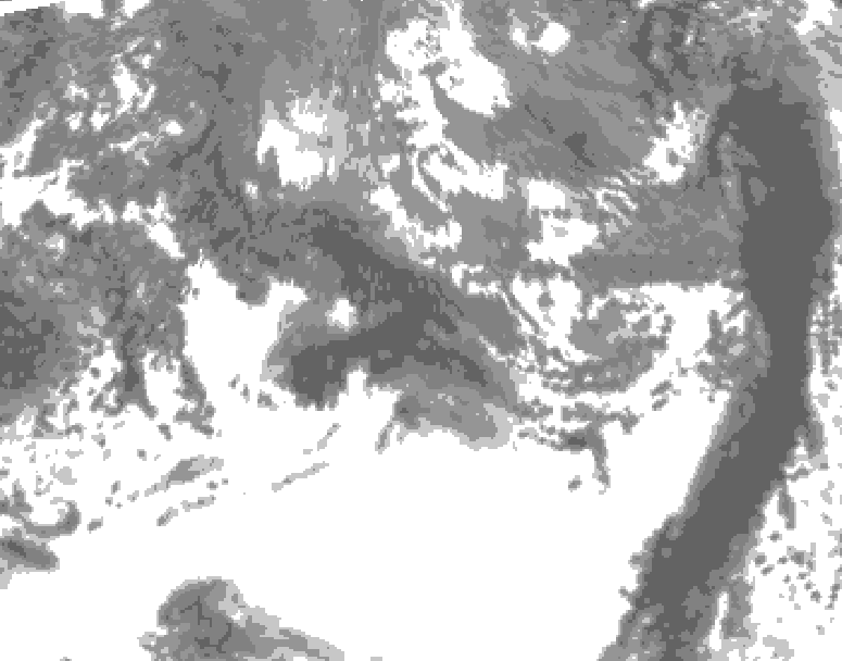 GDPS total cloud 030 hour forecast chart for Canada based on 2026/10/17 0000Z data