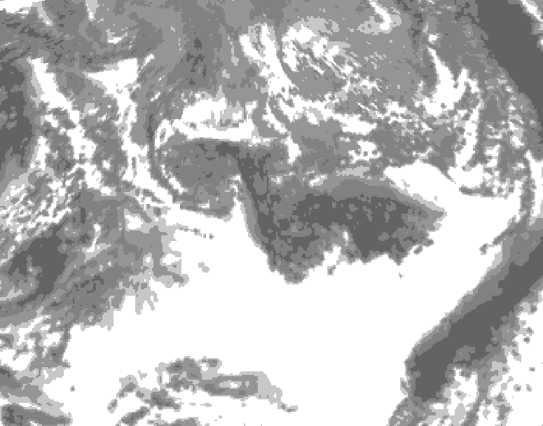 GDPS total cloud 054 hour forecast chart for Canada based on 2026/10/17 0000Z data