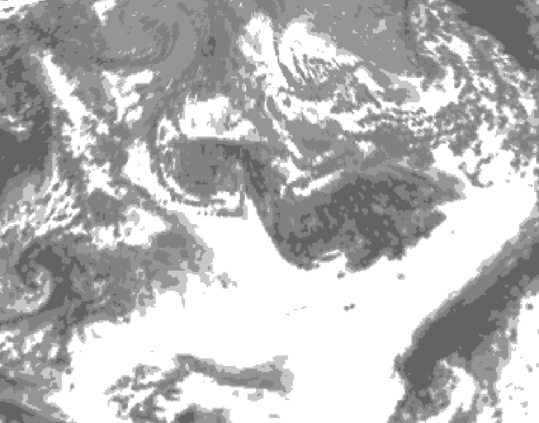 GDPS total cloud 060 hour forecast chart for Canada based on 2026/10/17 0000Z data