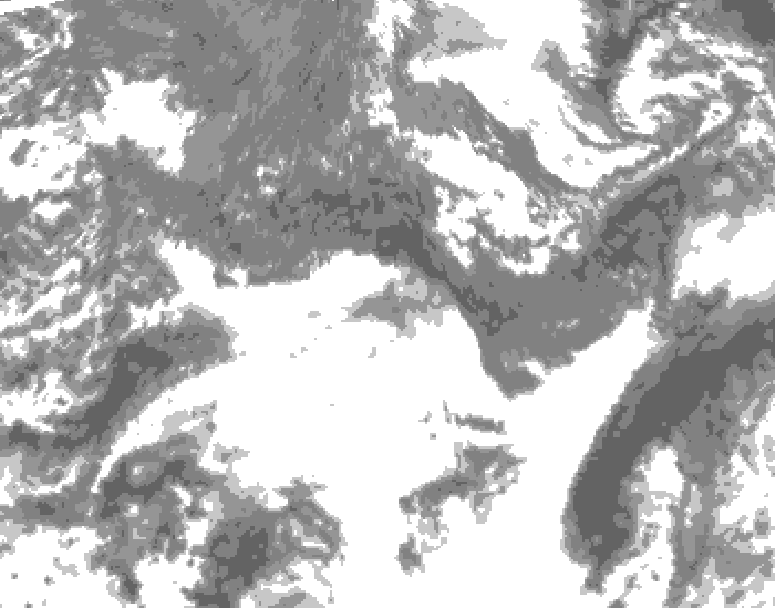 GDPS total cloud 138 hour forecast chart for Canada based on 2026/10/17 0000Z data