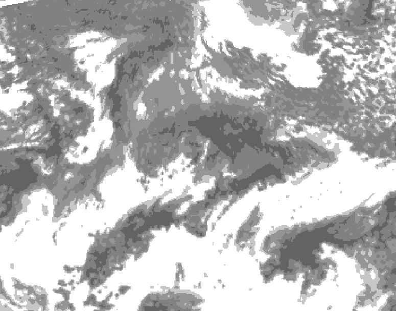 GDPS total cloud 228 hour forecast chart for Canada based on 2026/10/17 0000Z data