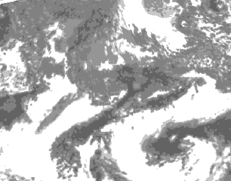 GDPS total cloud 240 hour forecast chart for Canada based on 2026/10/17 0000Z data