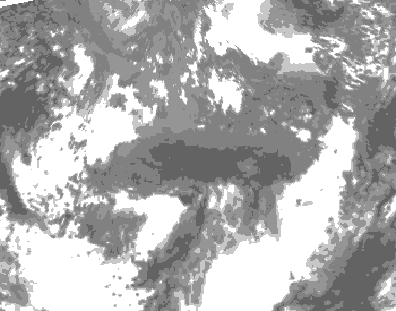 GDPS total cloud 180 hour forecast chart for Canada based on 2026/10/17 1200Z data
