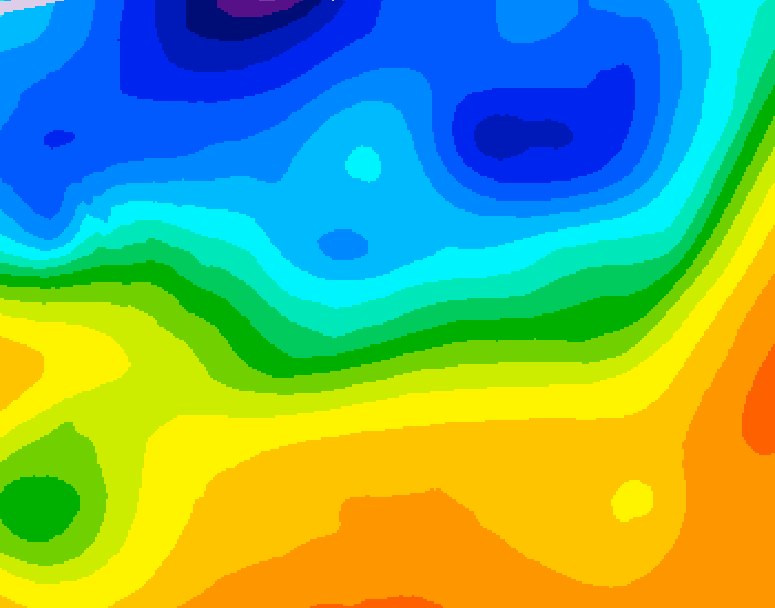 GDPS 500 millibar geopotential height 066 hour forecast chart for Canada based on 2026/10/18 0000Z data