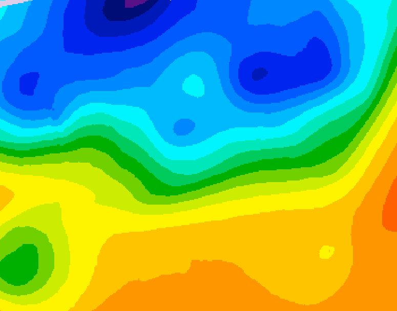 GDPS 500 millibar geopotential height 072 hour forecast chart for Canada based on 2026/10/18 0000Z data