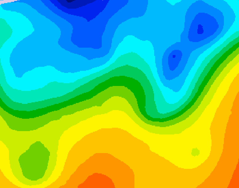 GDPS 500 millibar geopotential height 108 hour forecast chart for Canada based on 2026/10/18 0000Z data