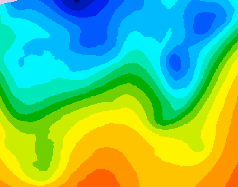 GDPS 500 millibar geopotential height 114 hour forecast chart for Canada based on 2026/10/18 0000Z data
