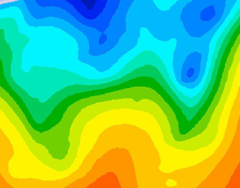 GDPS 500 millibar geopotential height 126 hour forecast chart for Canada based on 2026/10/18 0000Z data