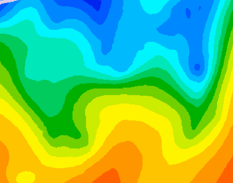 GDPS 500 millibar geopotential height 138 hour forecast chart for Canada based on 2026/10/18 0000Z data