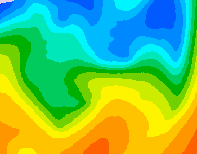 GDPS 500 millibar geopotential height 150 hour forecast chart for Canada based on 2026/10/18 0000Z data