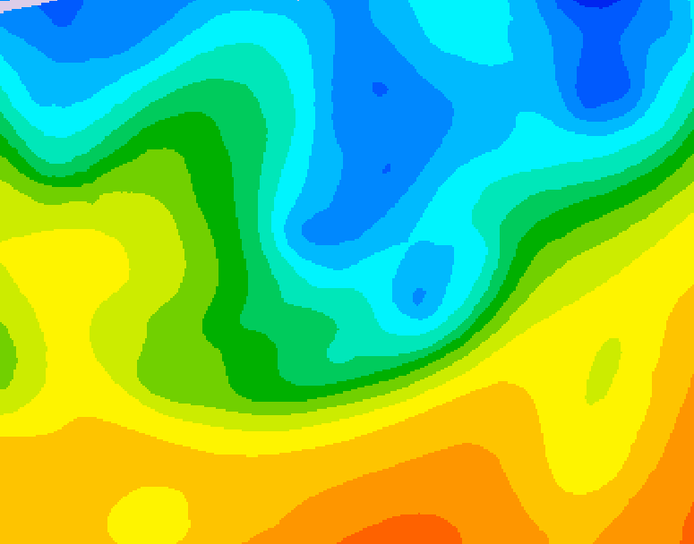 GDPS 500 millibar geopotential height 198 hour forecast chart for Canada based on 2026/10/18 0000Z data
