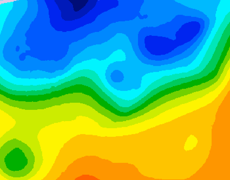 GDPS 500 millibar geopotential height 072 hour forecast chart for Canada based on 2026/10/18 1200Z data
