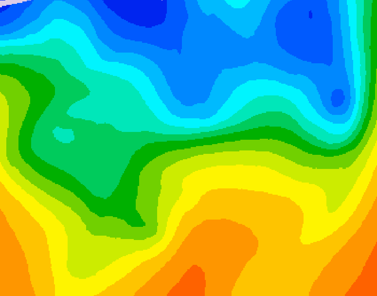 GDPS 500 millibar geopotential height 132 hour forecast chart for Canada based on 2026/10/18 1200Z data