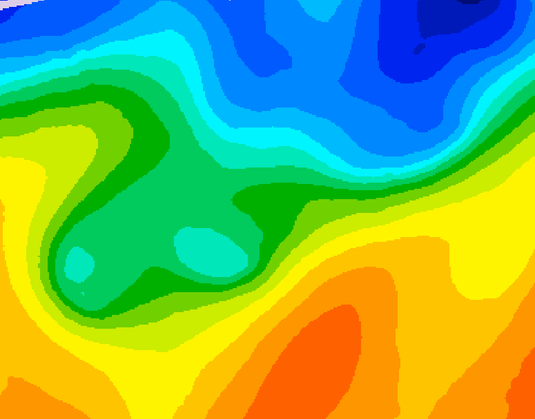 GDPS 500 millibar geopotential height 156 hour forecast chart for Canada based on 2026/10/18 1200Z data