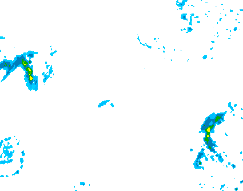 GDPS precipitation 060 hour forecast chart for Canada based on 2026/10/18 0000Z data