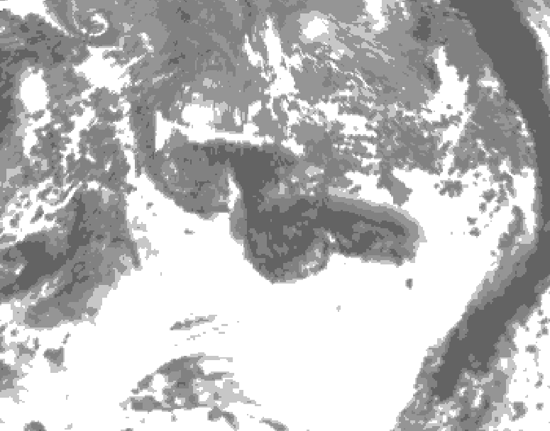 GDPS total cloud 024 hour forecast chart for Canada based on 2026/10/18 0000Z data