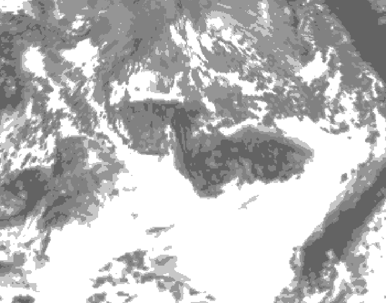 GDPS total cloud 030 hour forecast chart for Canada based on 2026/10/18 0000Z data