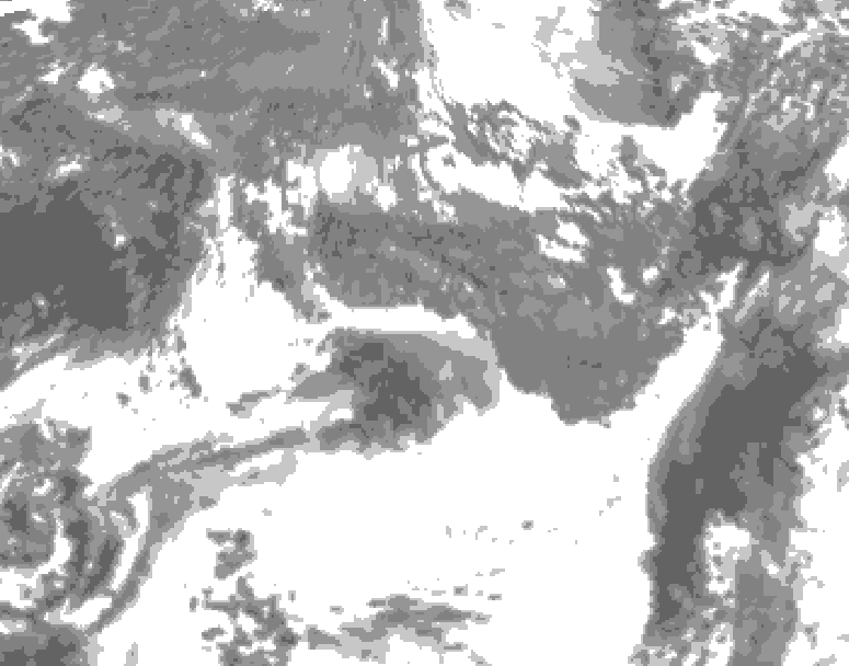 GDPS total cloud 060 hour forecast chart for Canada based on 2026/10/18 0000Z data
