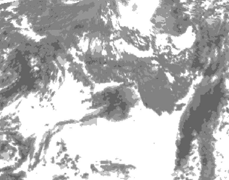 GDPS total cloud 066 hour forecast chart for Canada based on 2026/10/18 0000Z data