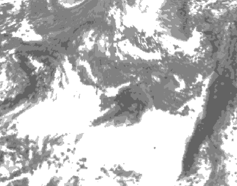 GDPS total cloud 072 hour forecast chart for Canada based on 2026/10/18 0000Z data