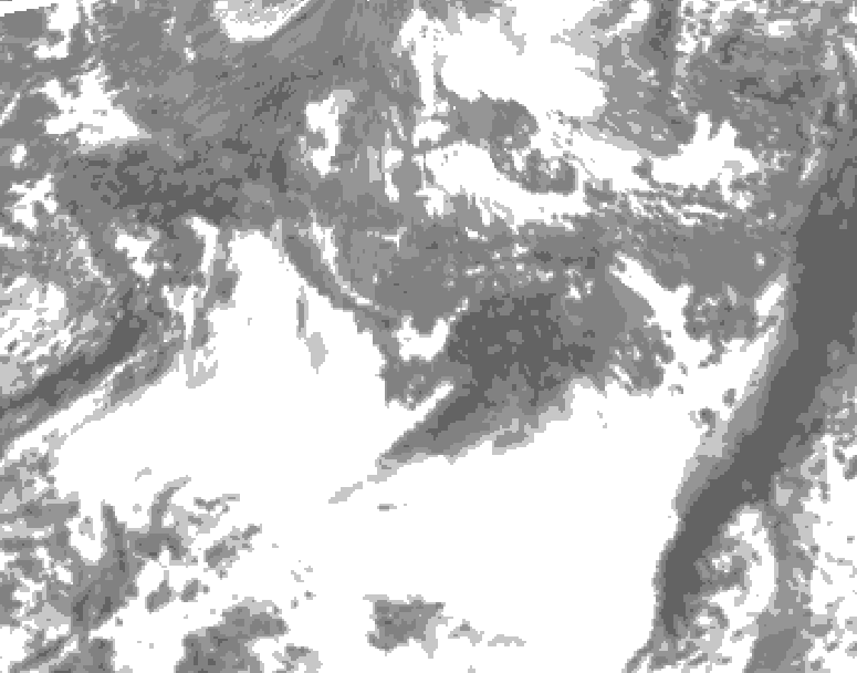GDPS total cloud 078 hour forecast chart for Canada based on 2026/10/18 0000Z data