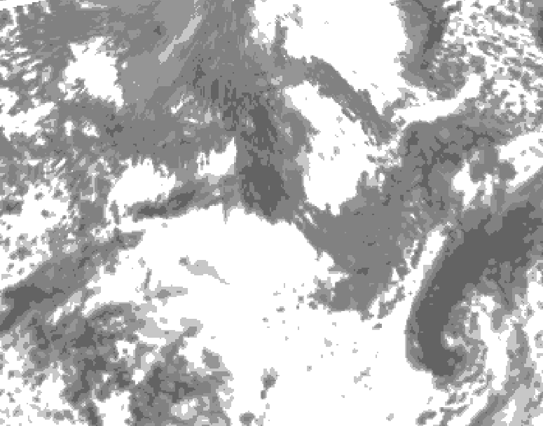 GDPS total cloud 108 hour forecast chart for Canada based on 2026/10/18 0000Z data