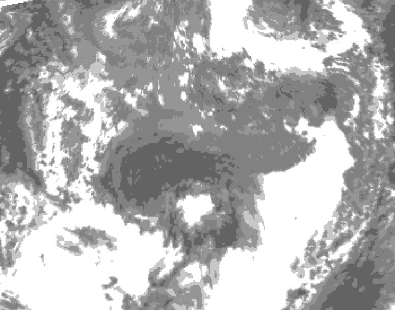 GDPS total cloud 162 hour forecast chart for Canada based on 2026/10/18 0000Z data