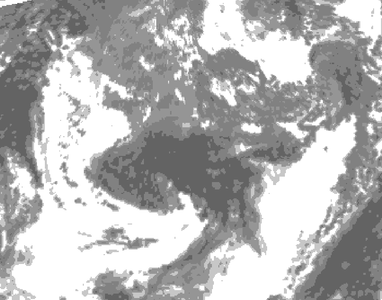 GDPS total cloud 174 hour forecast chart for Canada based on 2026/10/18 0000Z data