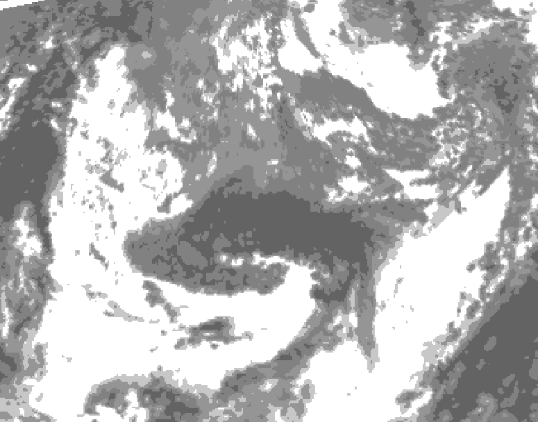 GDPS total cloud 180 hour forecast chart for Canada based on 2026/10/18 0000Z data